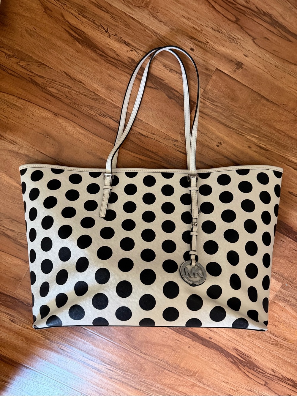 Michael Kors Tote with Black Polka Dots